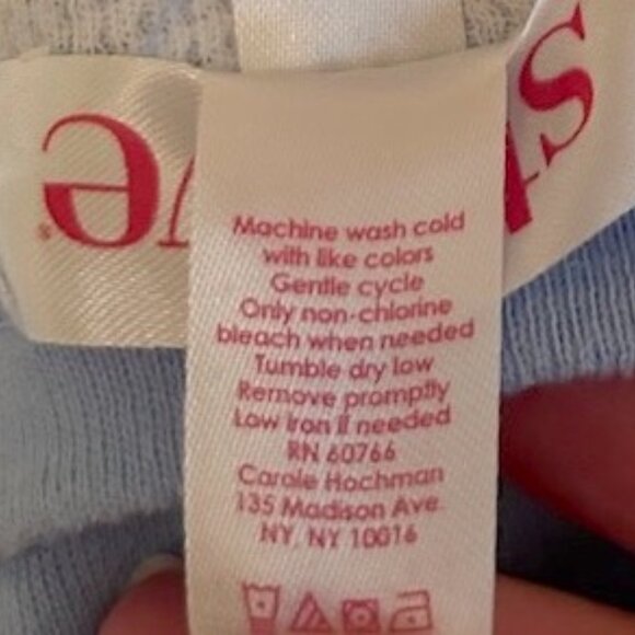 St. Eve pajama top - blue/white w snowflake pattern - Picture 5 of 7